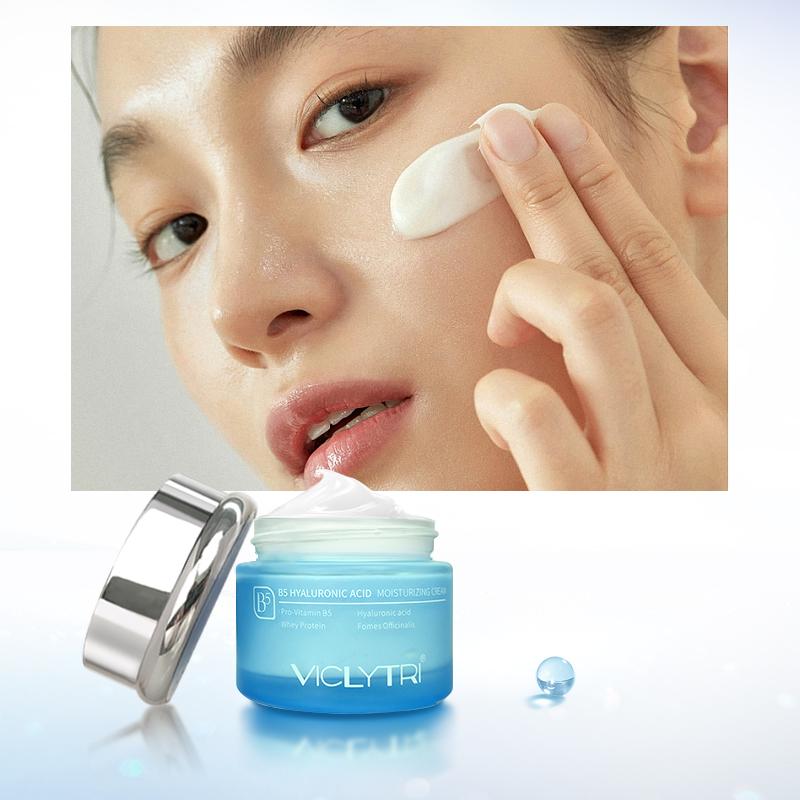B5 Hyaluronic Acid Cream for Glowing Skin in 1 Minute - Hydrating & Silk Lifting Peptide for Radiant Complexion
