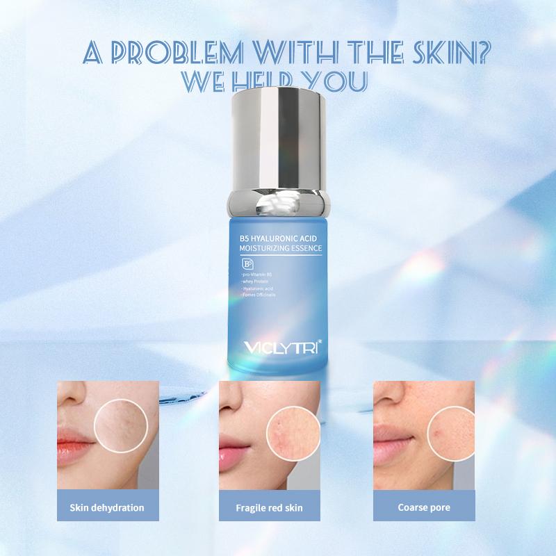 VICYTRI In-Stock Concealer & Firming Hyaluronic Acid B5 Serum in Round Bottle Oil Control Moisturizing Hydrating Silk Lifting Peptide