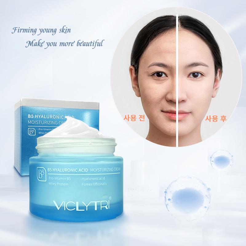 B5 Hyaluronic Acid Cream for Glowing Skin in 1 Minute - Hydrating & Silk Lifting Peptide for Radiant Complexion